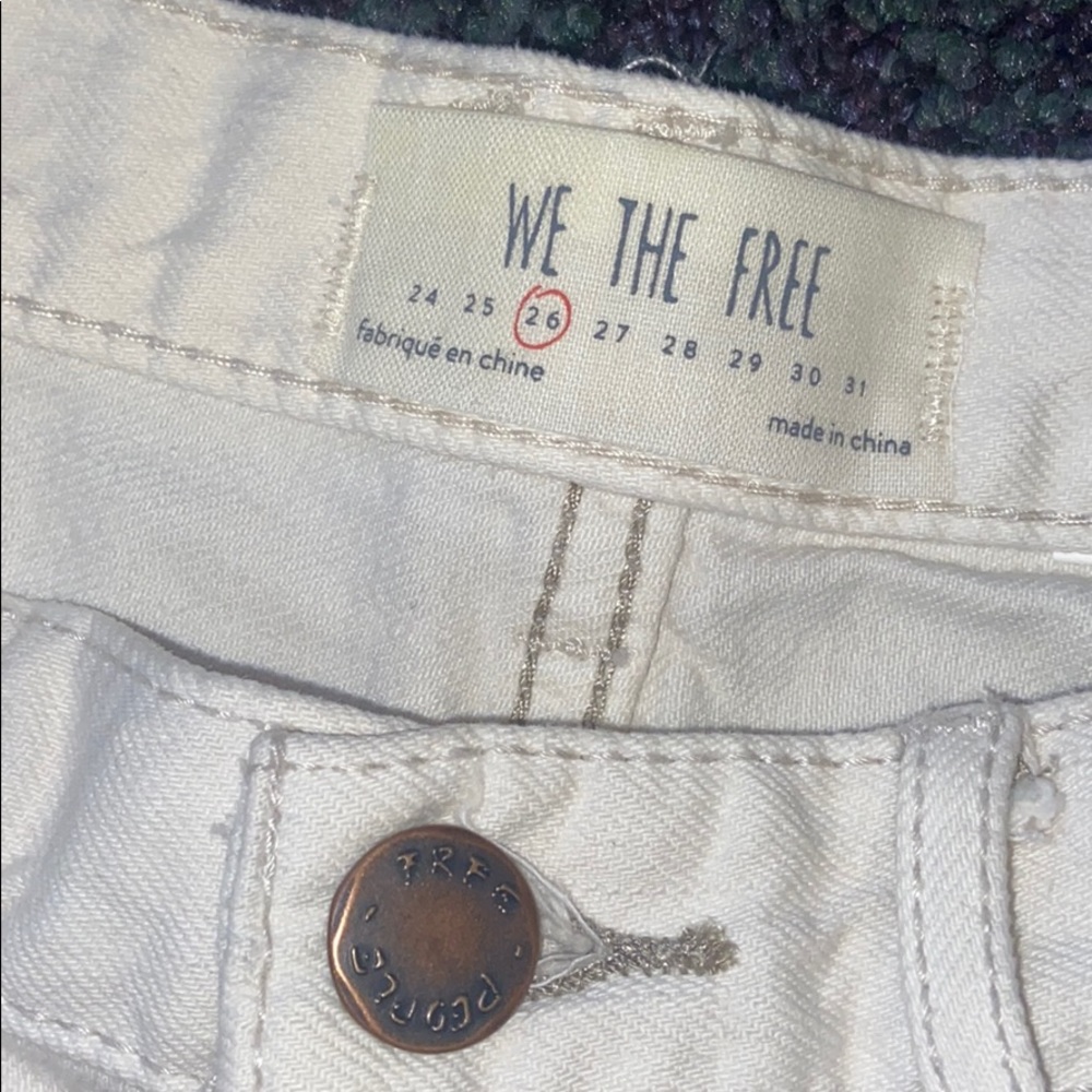 NWOT we the free white jean shorts - Picture 2 of 3